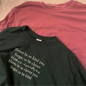 Taylor Swift Folklore & Evermore Merch Bundle - T-Shirt & Crewneck